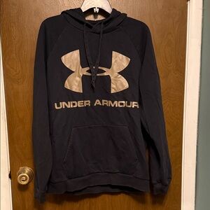 Under Armour Black Hoodie with Gold Logo Size XL